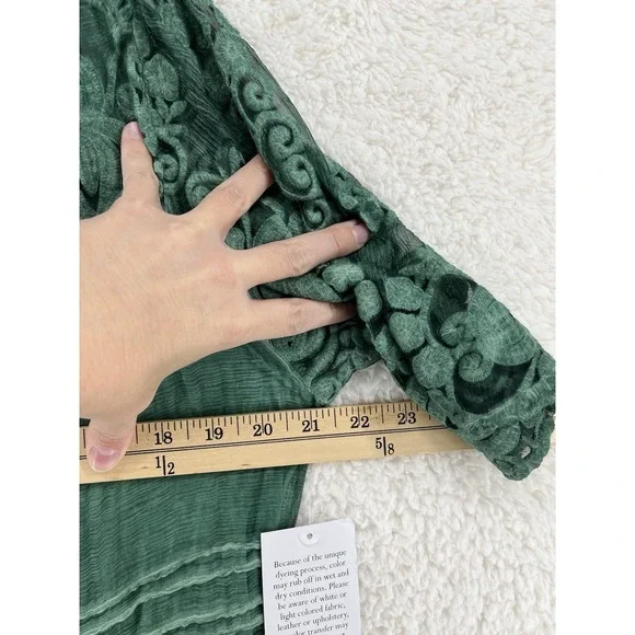 Soft Surroundings Tunic Womens Large Petite LP Silk Tessa Embroidered Fairycore - Picture 3 of 8